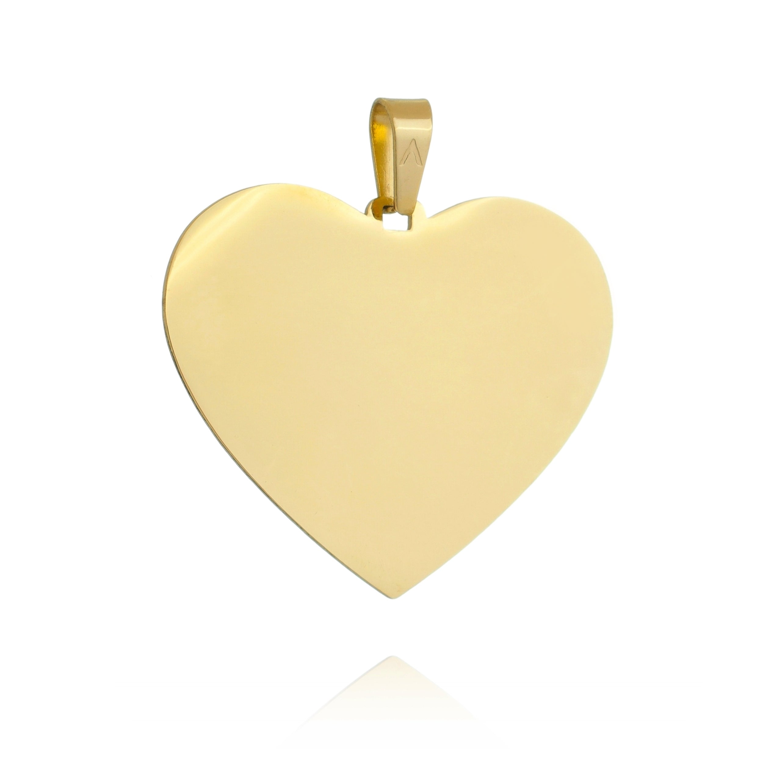 pingente basic polido coração personalizável grande dourado 0 / dourado