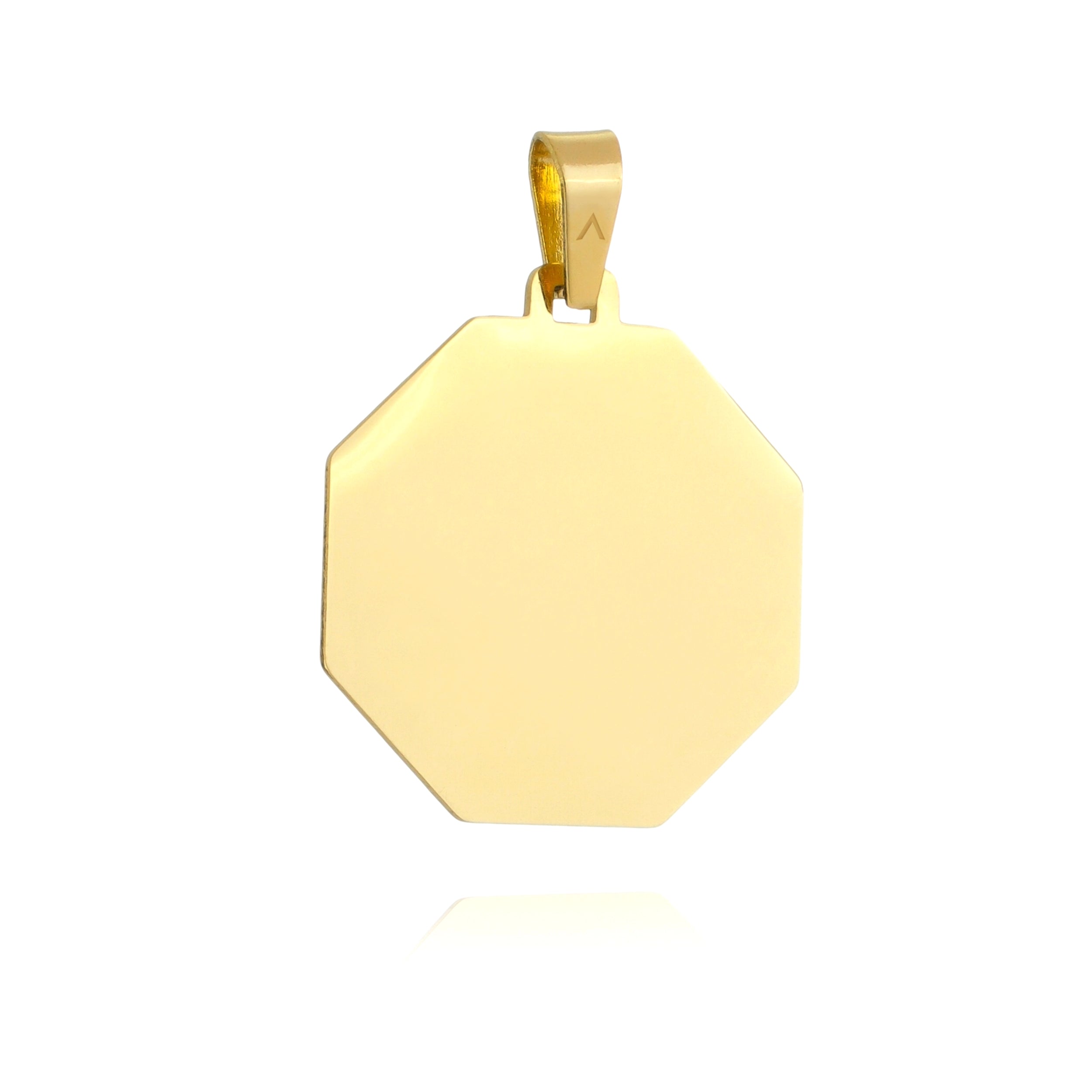 pingente basic polido octavado personalizável grande dourado 0 / dourado