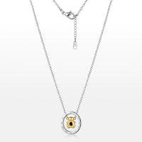 COLAR BASIC CADEADA 1,5MM MEDALHA VAZADA URSO DOURADO ZIRCÔNIA BLACK