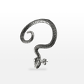 BRINCO DARK EAR CUFF UNITÁRIO SERPENTE AÇO COM DETALHE BLACK
