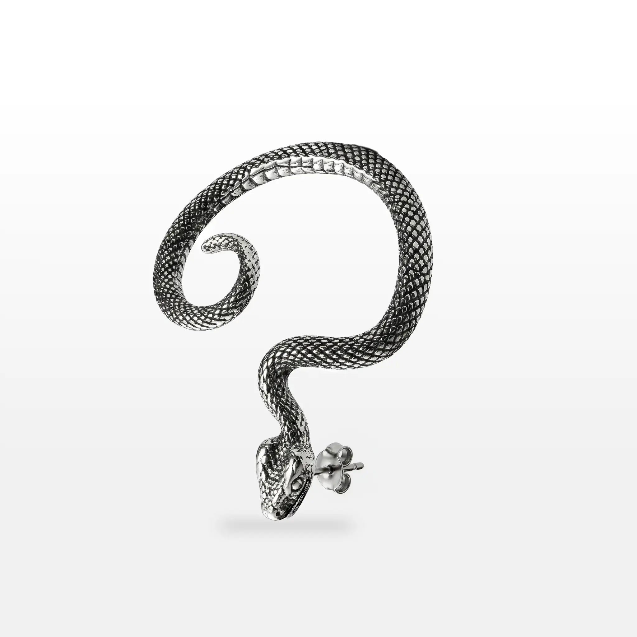BRINCO SERPENTE EM AÇO POLIDO