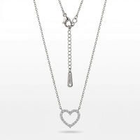 COLAR LOVE CORRENTE CADEADA 2MM CORAÇÃO VAZADO COM ZIRCÔNIAS