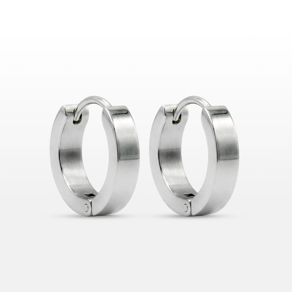 BRINCO ARGOLA AÇO POLIDO