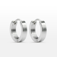 BRINCO ARGOLA AÇO POLIDO