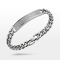 PULSEIRA GRUMET COM PLACA DE ZIRCÔNIAS 6MM