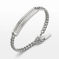 PULSEIRA MAN STYLE CADEADA PLACA COM ZIRCÔNIAS LIMITED EDITION
