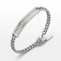 PULSEIRA MAN STYLE CADEADA PLACA COM ZIRCÔNIAS LIMITED EDITION
