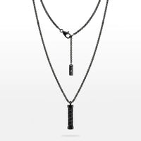 COLAR PRIME VENEZIANA PENDENTE CILÍNDRICO NÚCLEO EM CAUCCIU ESPIRAL LIMITED EDITION
