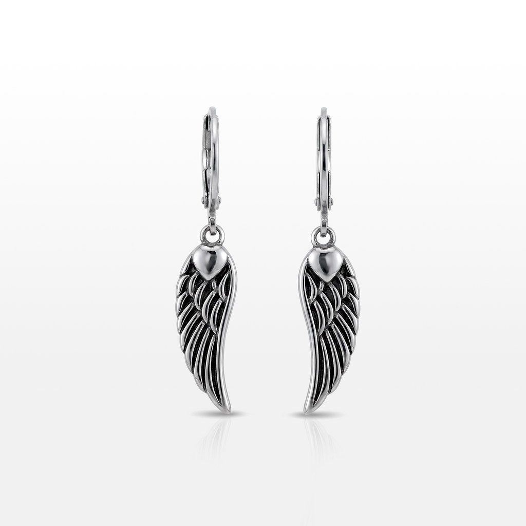 BRINCO DARK ANGEL WING ARGOLA COM PENDENTE DE ASA LIMITED EDITION
