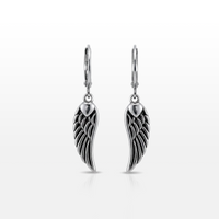BRINCO DARK ANGEL WING ARGOLA COM PENDENTE DE ASA LIMITED EDITION