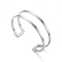BRACELETE EM AÇO PRIME FIO DUPLO LISO