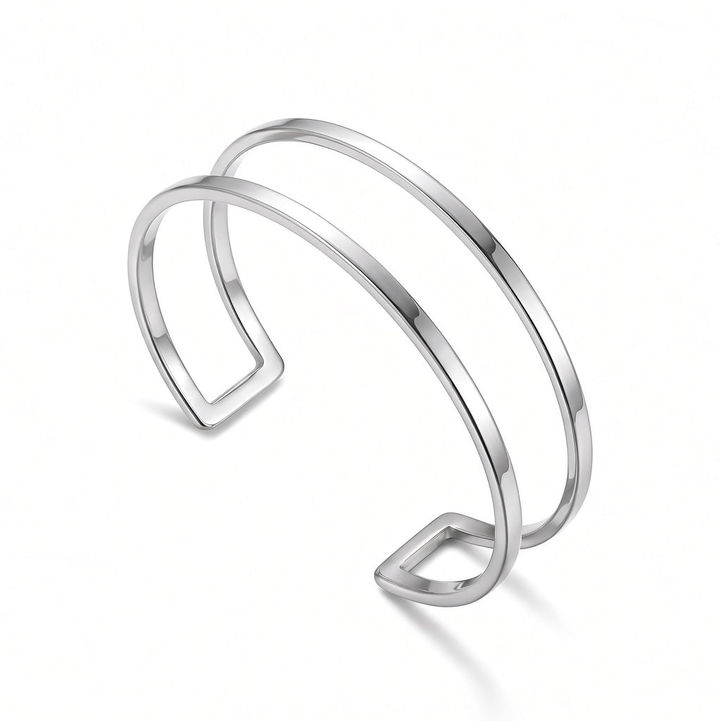 BRACELETE EM AÇO PRIME FIO DUPLO LISO