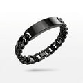 PULSEIRA EM AÇO CORRENTE GRUMET COM PLACA PERSONALIZÁVEL 13MM