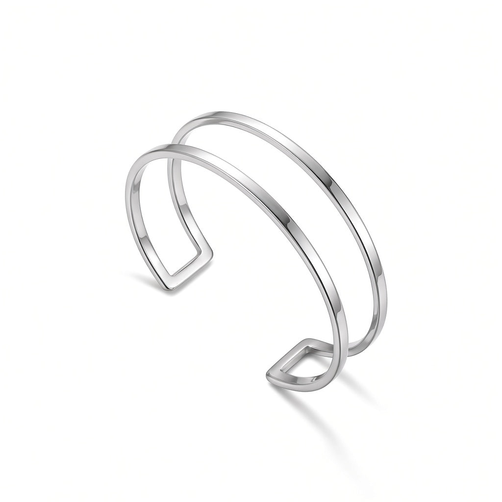 BRACELETE EM AÇO PRIME FIO DUPLO LISO