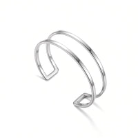 BRACELETE EM AÇO PRIME FIO DUPLO LISO
