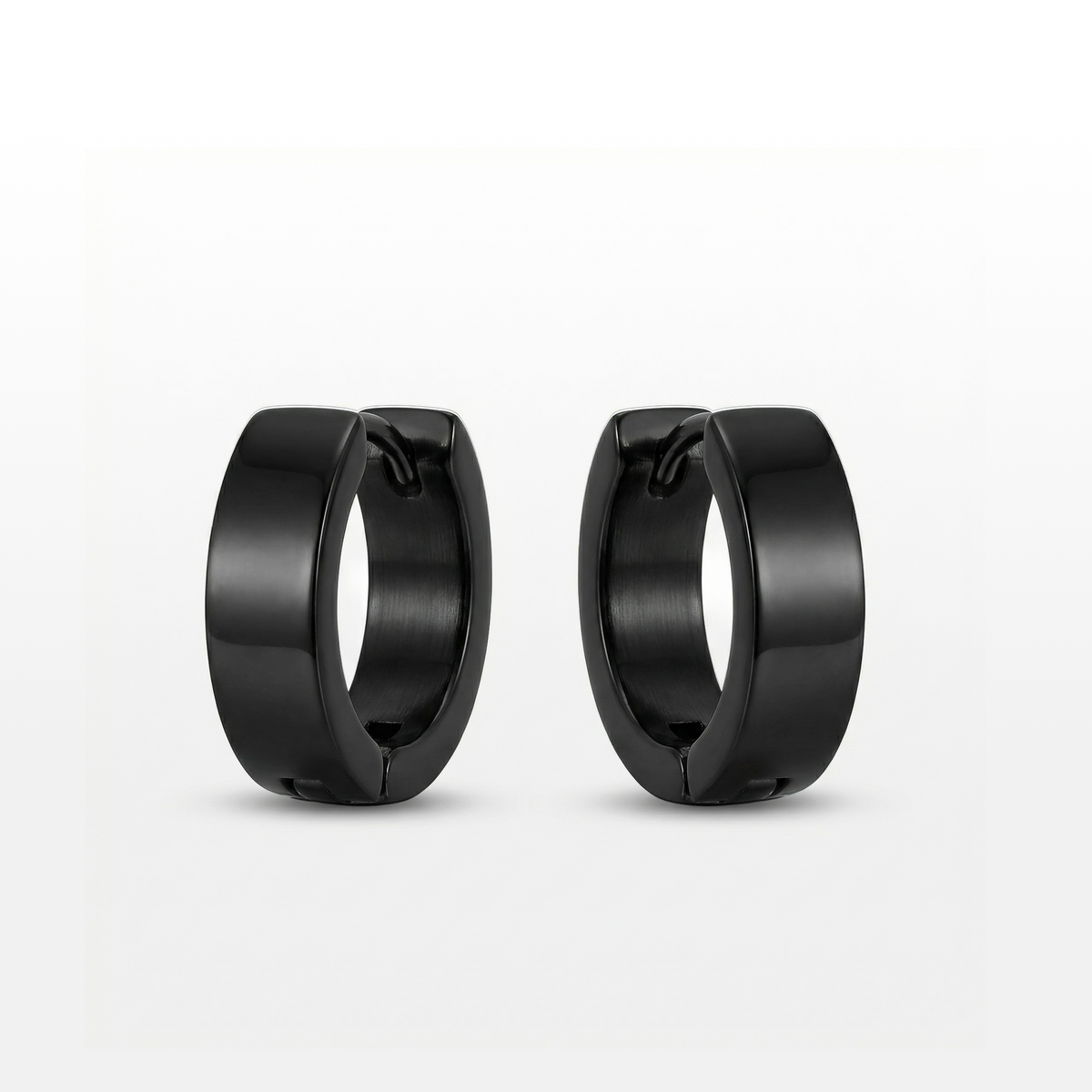 Brinco Basic Escovado Argola Redondo Black