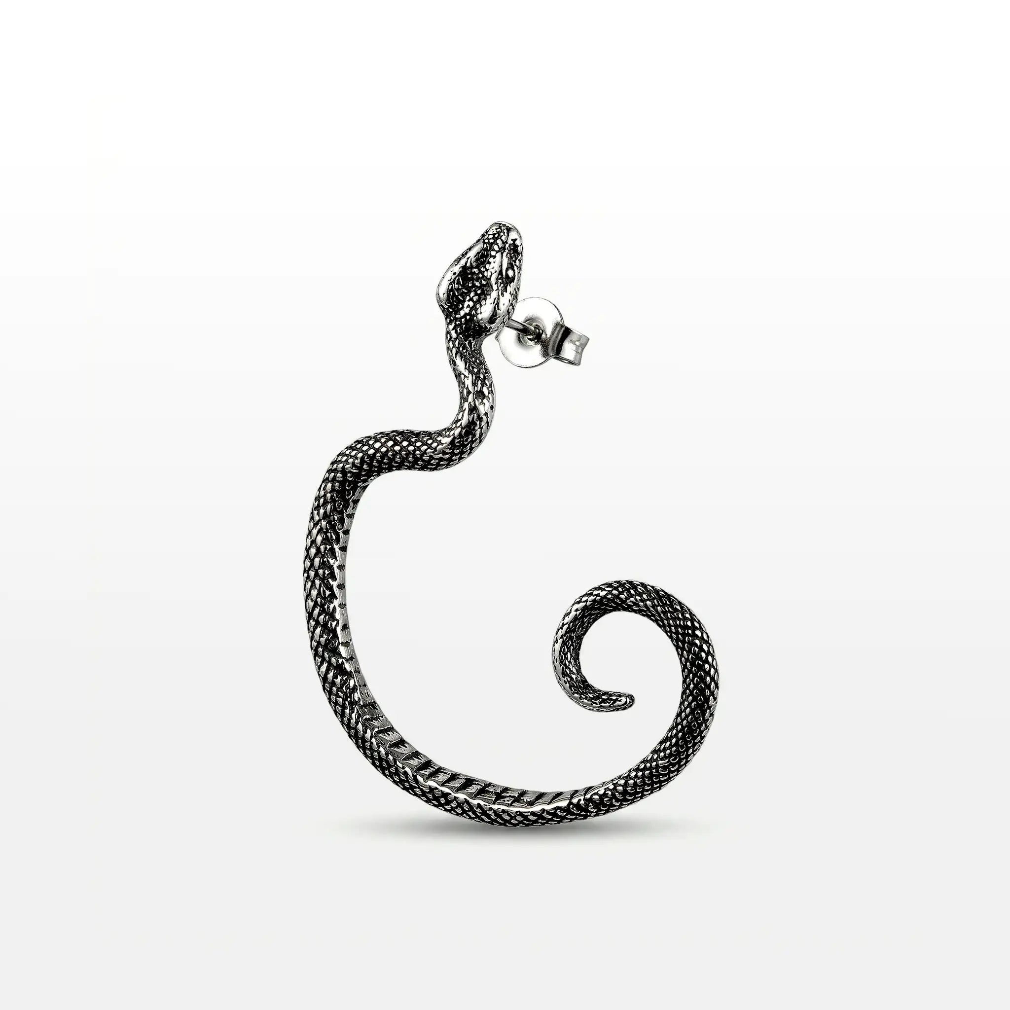 BRINCO SERPENTE EM AÇO POLIDO