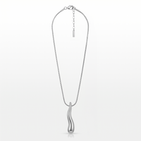 COLAR MINIMALIST CORRENTE 45CM RABO DE RATO 1MM PINGENTE GOTA ORGANICA