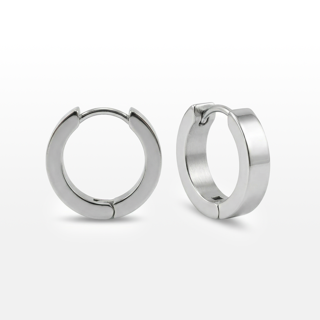 BRINCO ARGOLA AÇO POLIDO