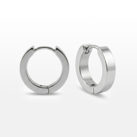 BRINCO ARGOLA AÇO POLIDO