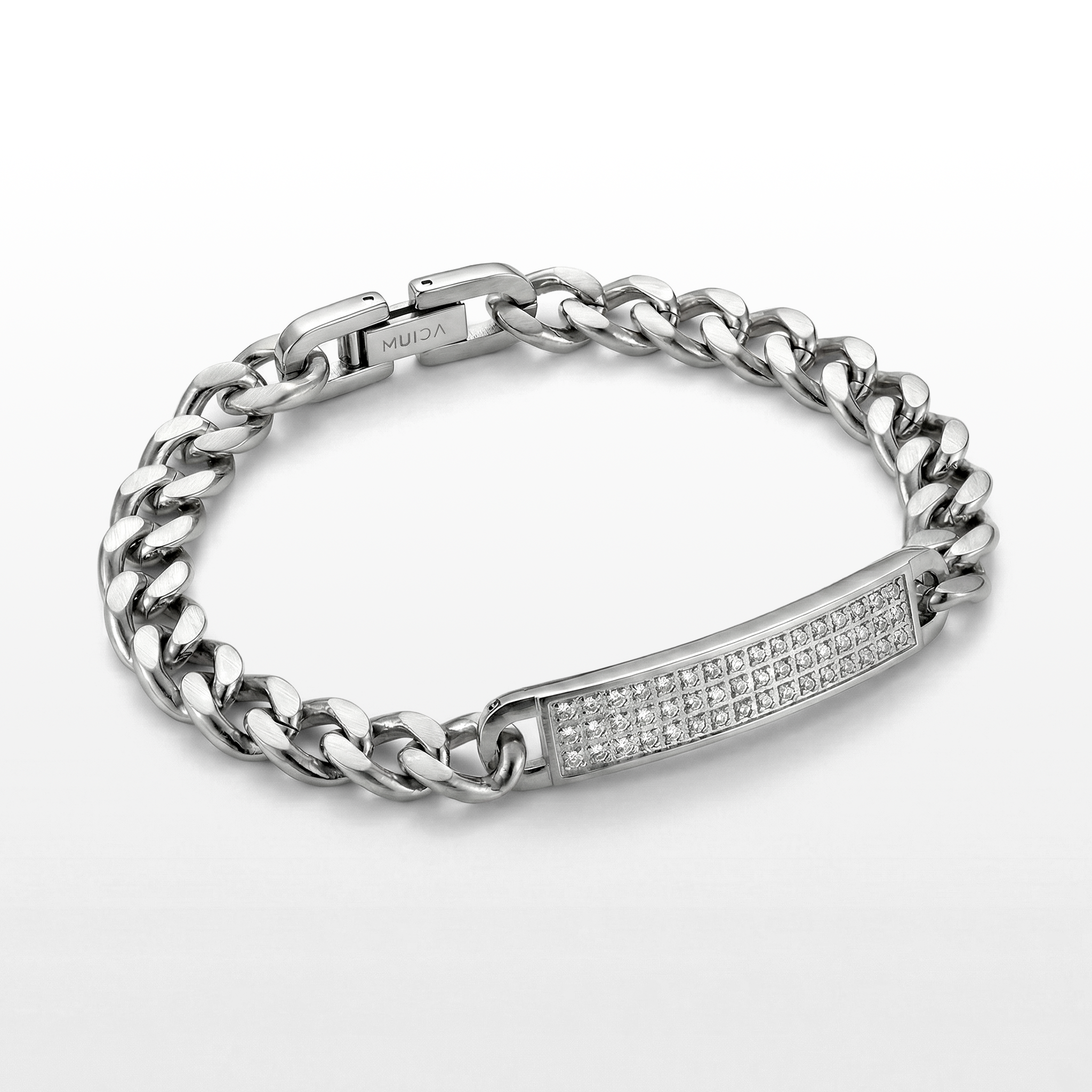 PULSEIRA GRUMET COM PLACA DE ZIRCÔNIAS 6MM