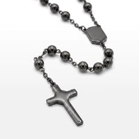 TERÇO FAITH BOLINHA PLACA PERSONALIZÁVEL E CRUZ