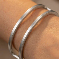 BRACELETE EM AÇO PRIME FIO DUPLO LISO