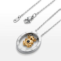 COLAR BASIC CADEADA 1,5MM MEDALHA VAZADA URSO DOURADO ZIRCÔNIA BLACK