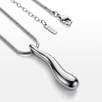 COLAR MINIMALIST CORRENTE 45CM RABO DE RATO 1MM PINGENTE GOTA ORGANICA