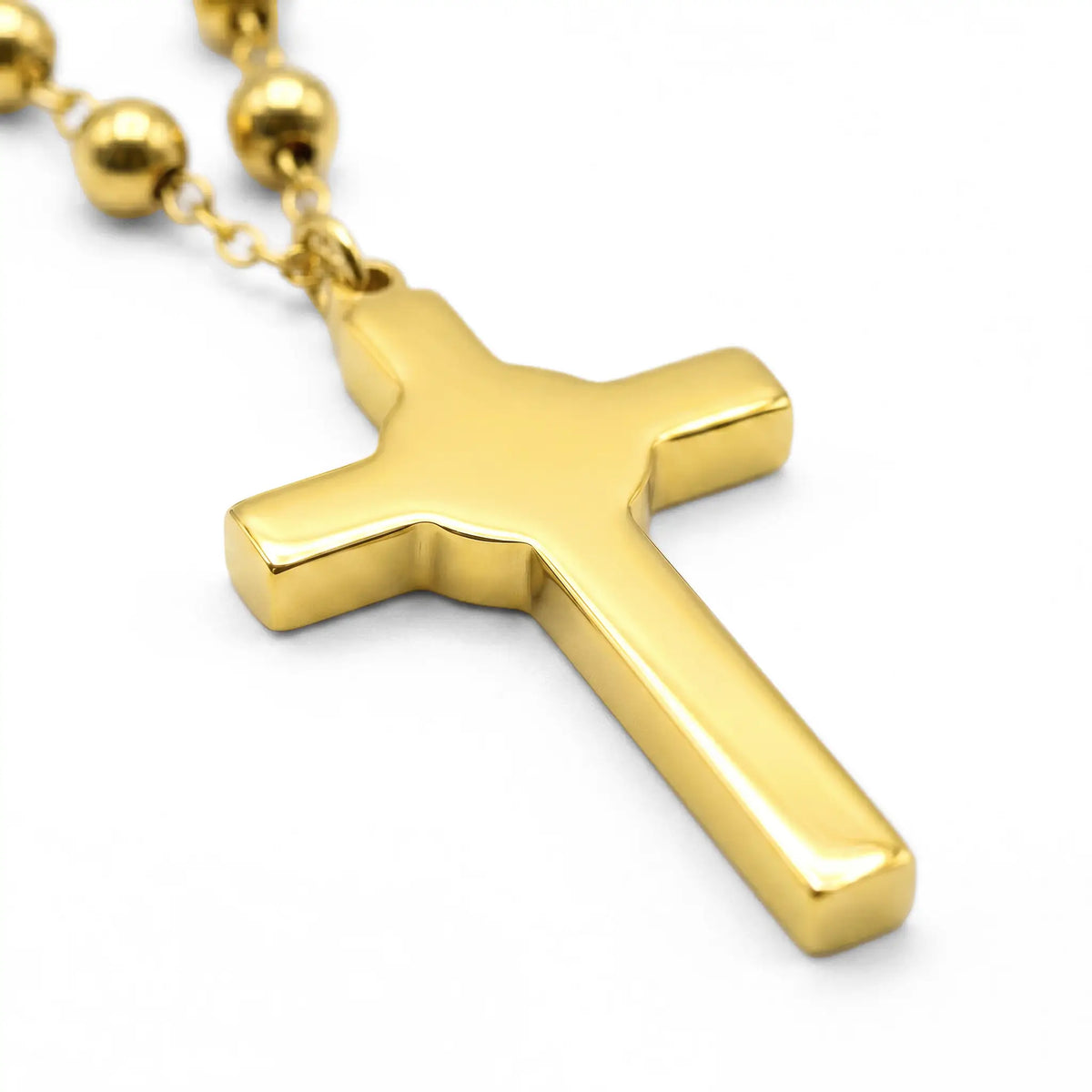 TERÇO FAITH BOLINHA PLACA PERSONALIZÁVEL E CRUZ