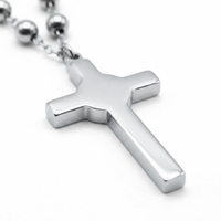 TERÇO FAITH BOLINHA PLACA PERSONALIZÁVEL E CRUZ