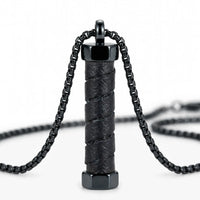 COLAR PRIME VENEZIANA PENDENTE CILÍNDRICO NÚCLEO EM CAUCCIU ESPIRAL LIMITED EDITION