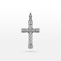 PINGENTE DARK CRUZ HASTE ESPIRAL TEXTURIZADA