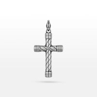 PINGENTE DARK CRUZ HASTE ESPIRAL TEXTURIZADA