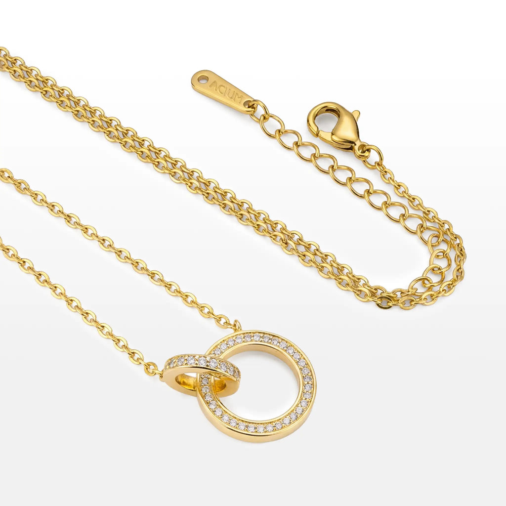 COLAR GLOW CORRENTE CADEADA 1,5MM PENDENTE REDONDO VAZADO COM CRISTAIS