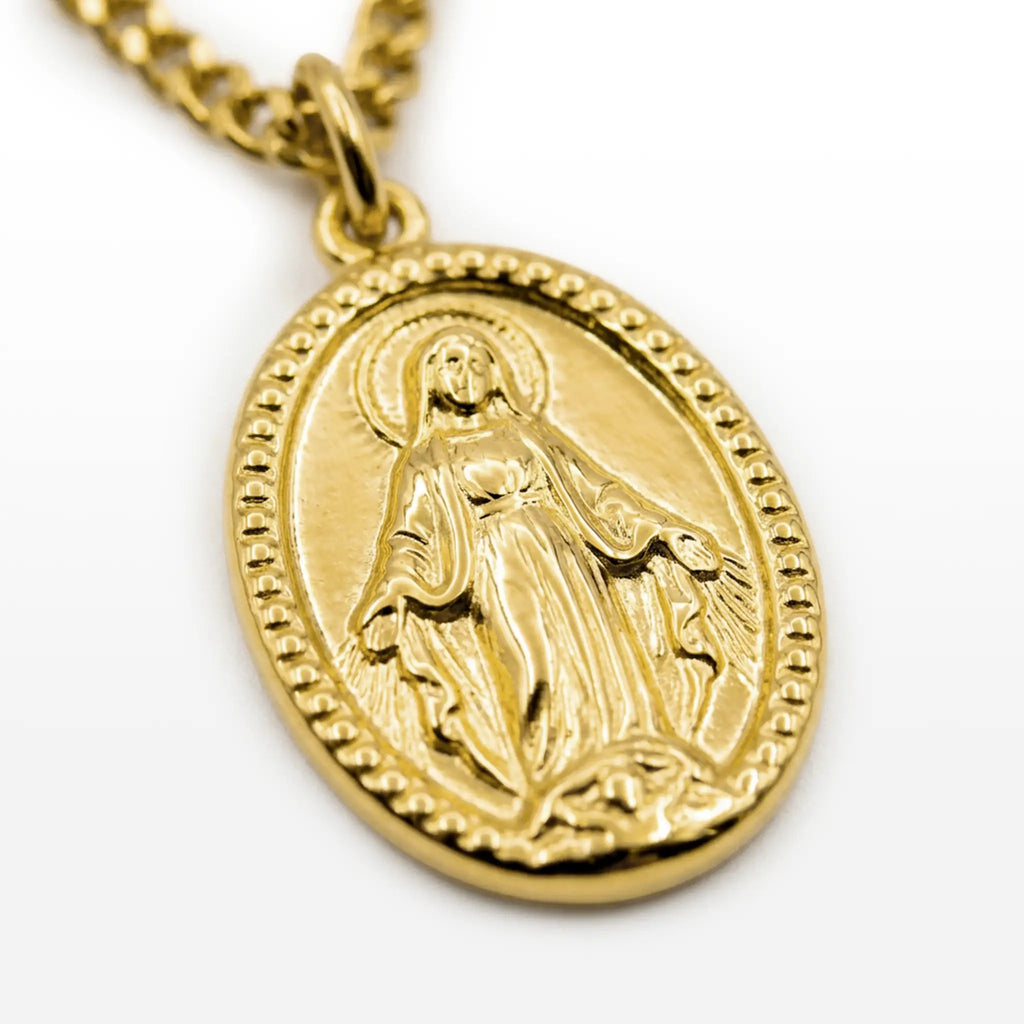 COLAR FAITH CORRENTE GRUMET 60CM PINGENTE "PAI ETERNO" E CRUZ FECHO LAGOSTA PREMIUM