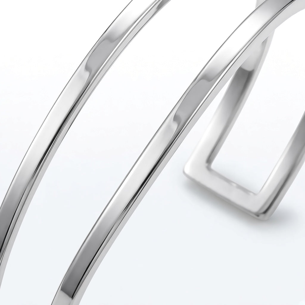 BRACELETE EM AÇO PRIME FIO DUPLO LISO