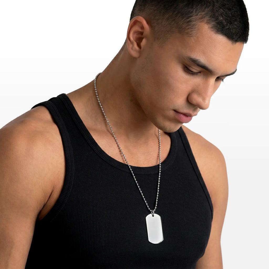 COLAR MASCULINO PLAQUINHA MILITAR