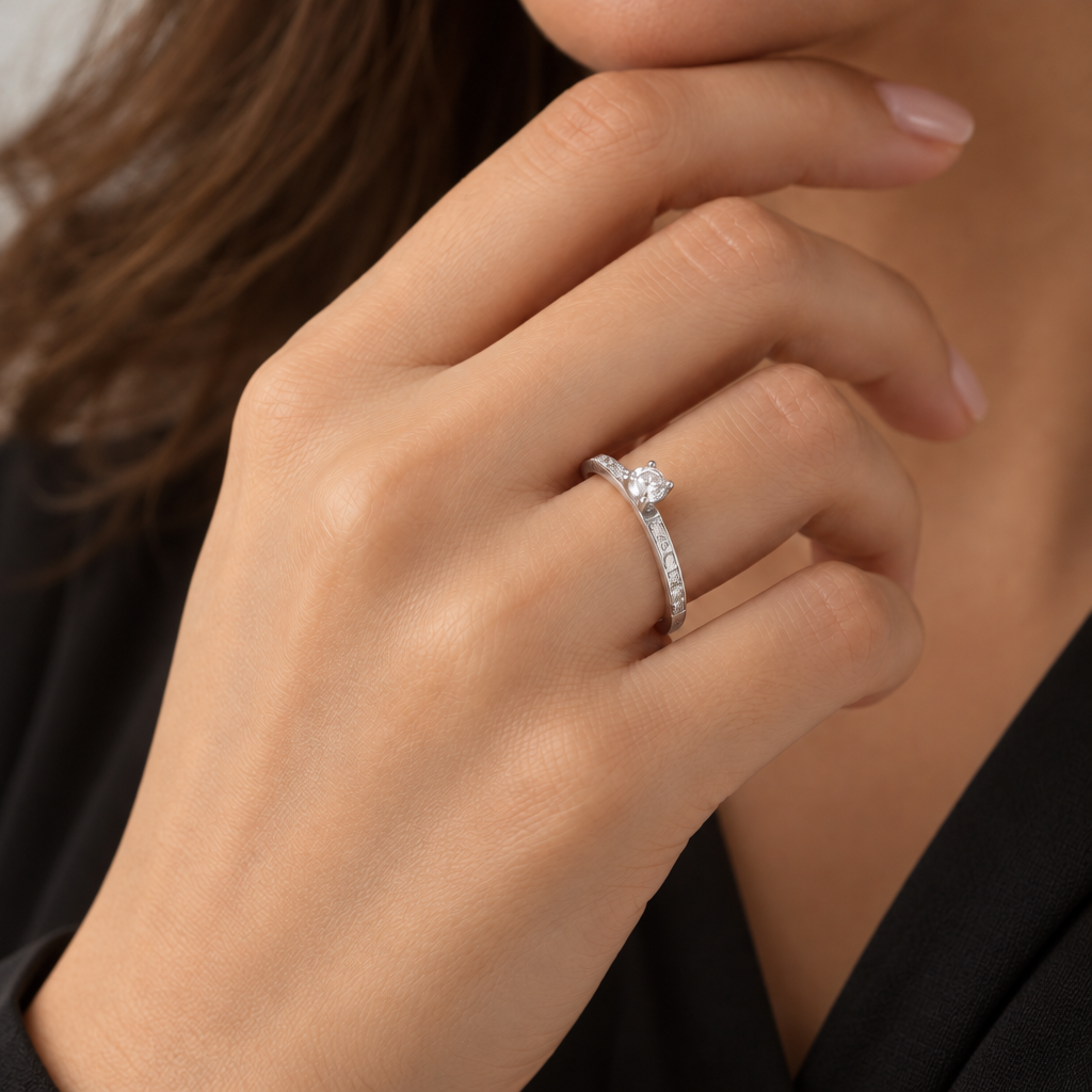 ALIANÇA OUI SOLITÁRIO COM MICROS ZIRCÔNIAS