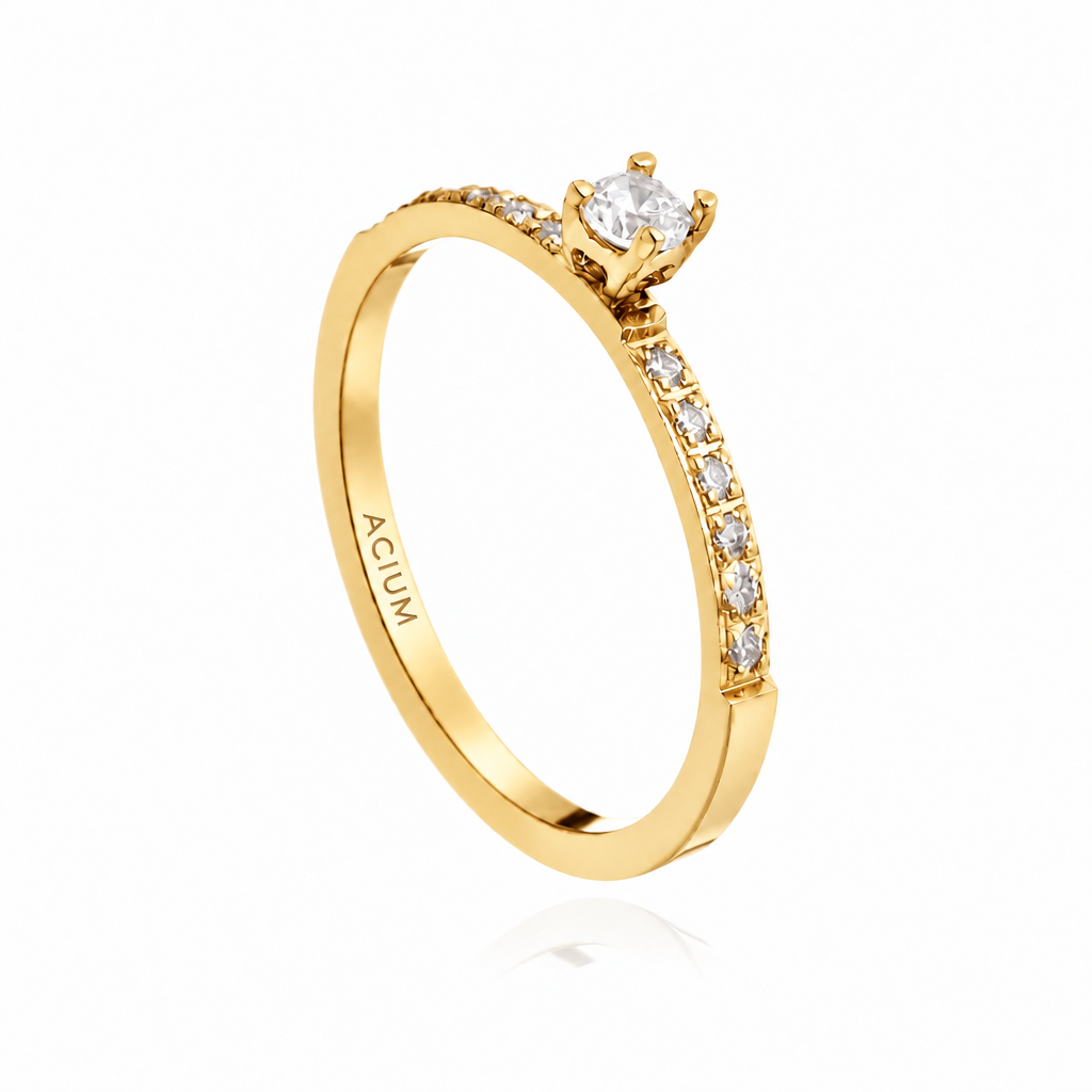 ALIANÇA OUI SOLITÁRIO COM MICROS ZIRCÔNIAS