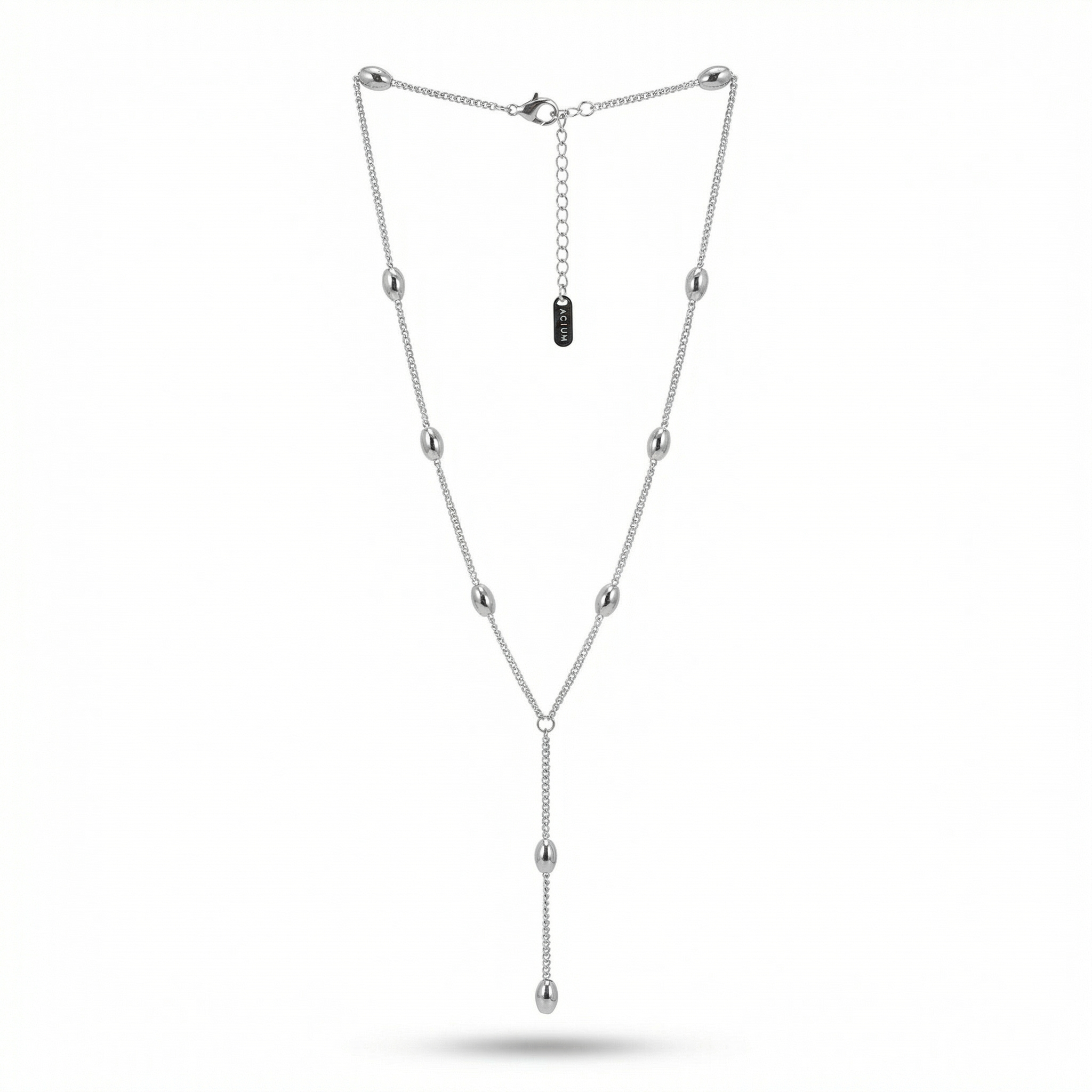 Colar Gravata Acium Com Beads Polidas