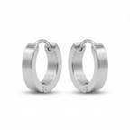 Brinco Argola Em Aço Escovado