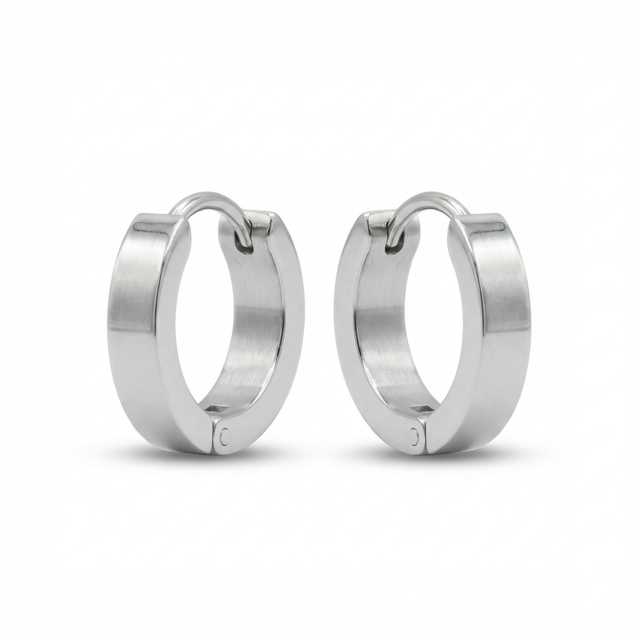 Brinco Argola Em Aço Escovado