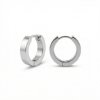 Brinco Argola Em Aço Escovado