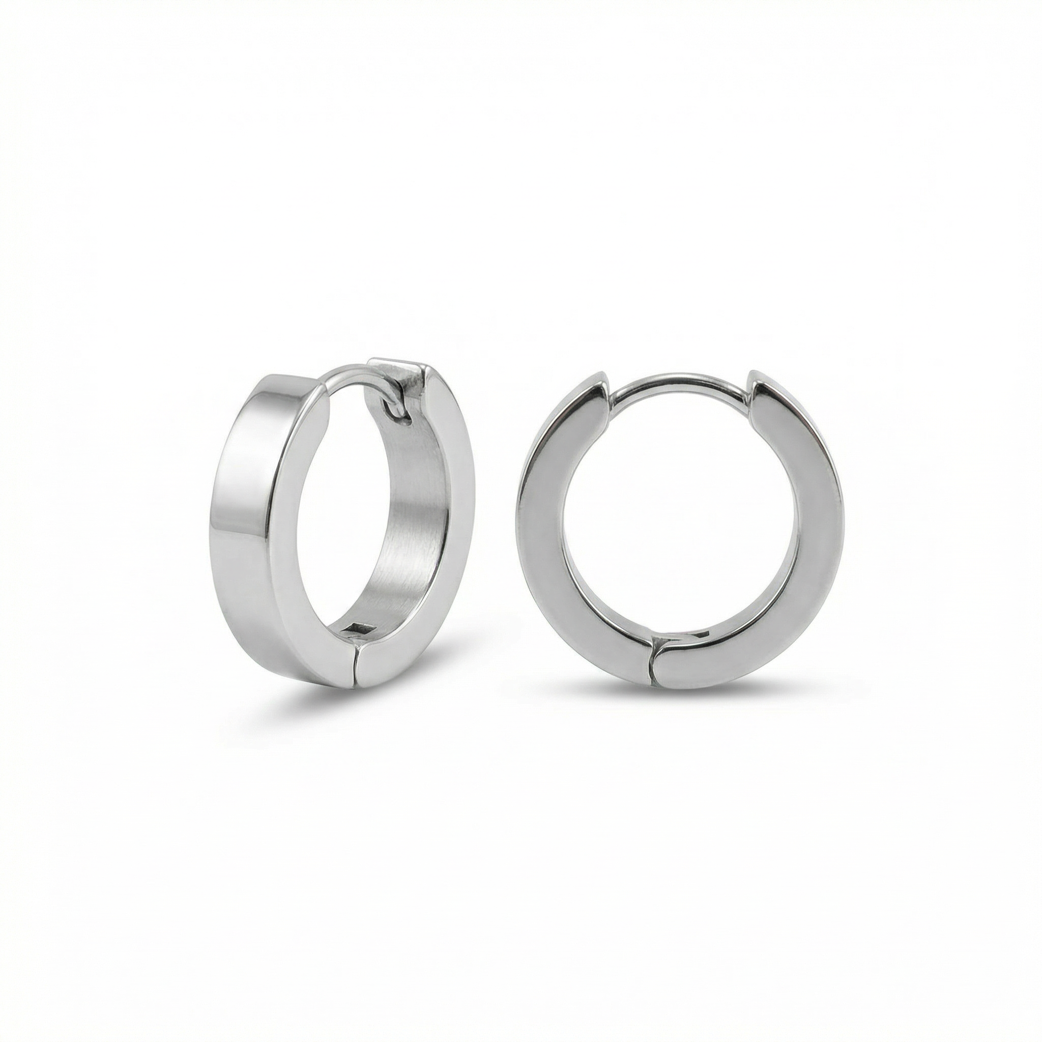 Brinco Argola Em Aço Escovado