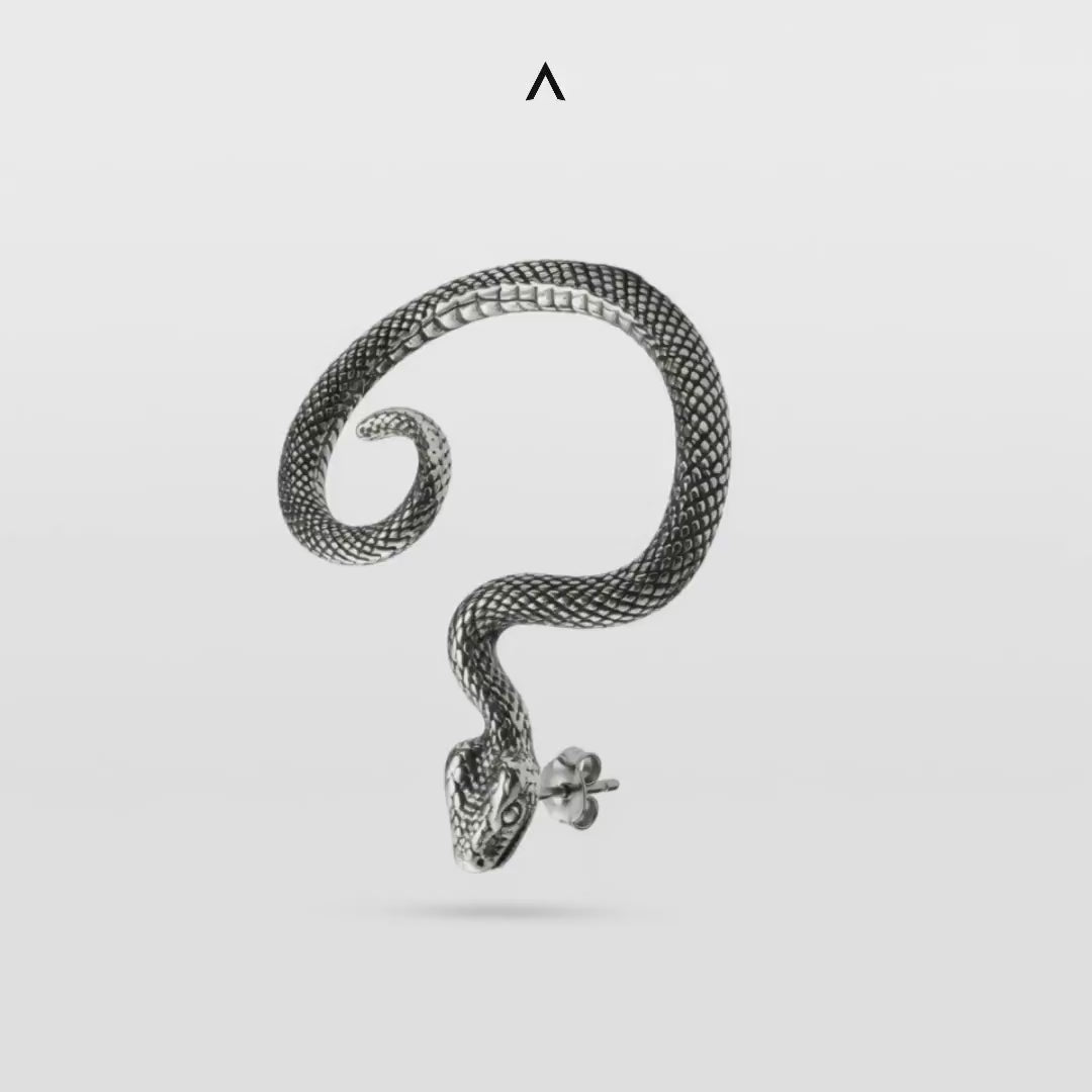 BRINCO SERPENTE EM AÇO POLIDO