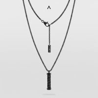 COLAR PRIME VENEZIANA PENDENTE CILÍNDRICO NÚCLEO EM CAUCCIU ESPIRAL LIMITED EDITION