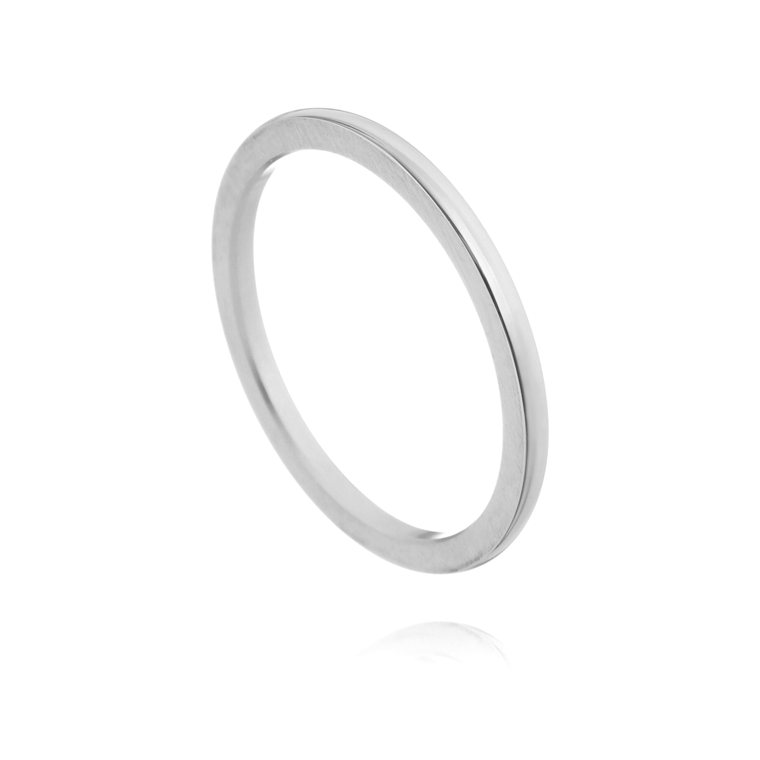 aliança basic polido arredondada lisa fino acium