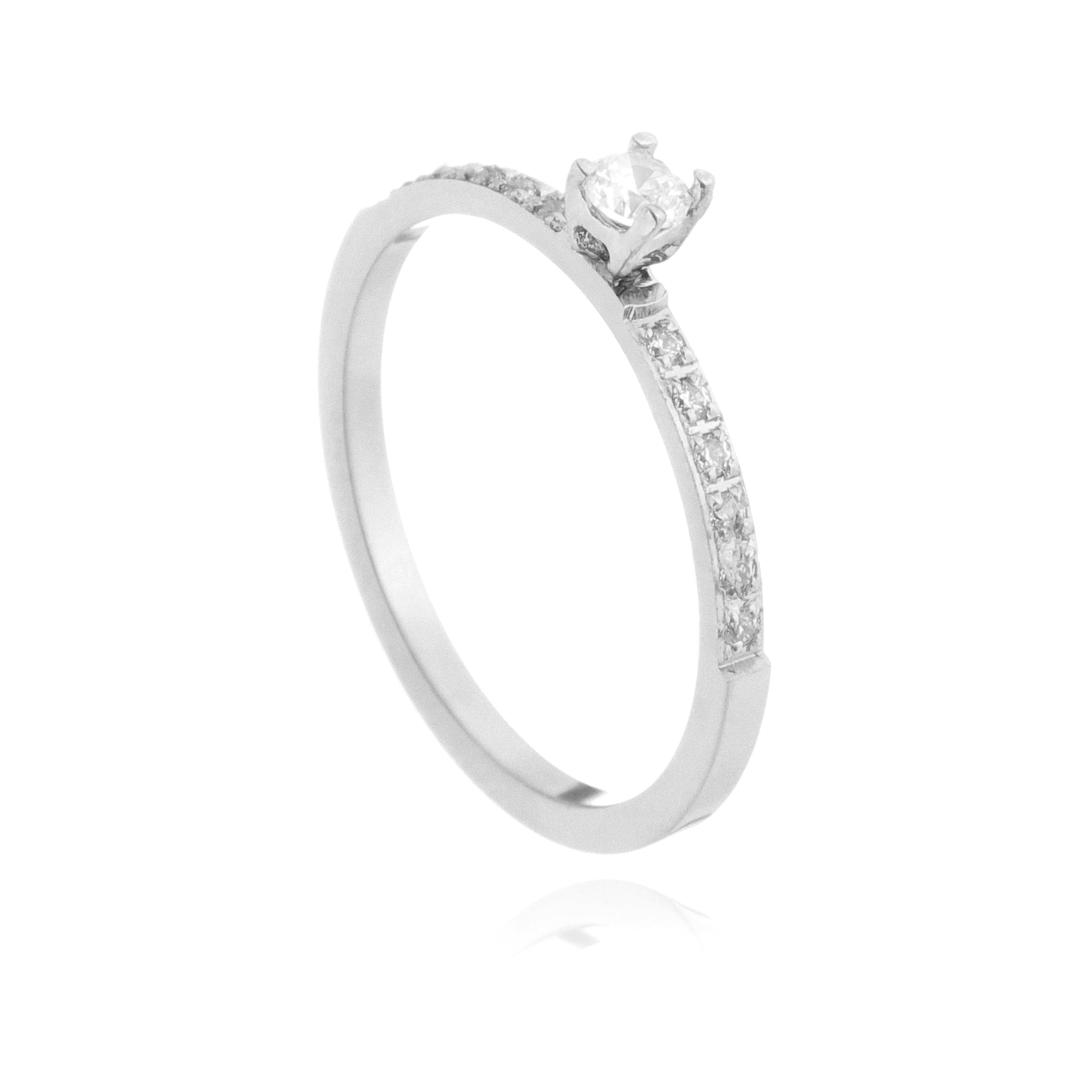 aliança basic polido solitário zircônia acium