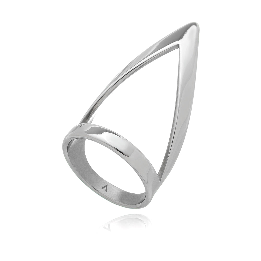 anel geometric polido shape v acium